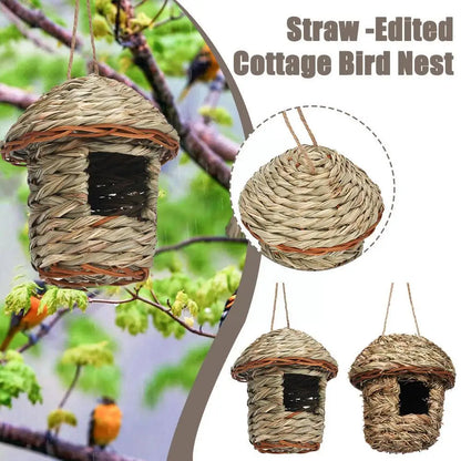 Hanging Hummingbird Bird House Bird's Nest im Strohgarten Nest gewebt