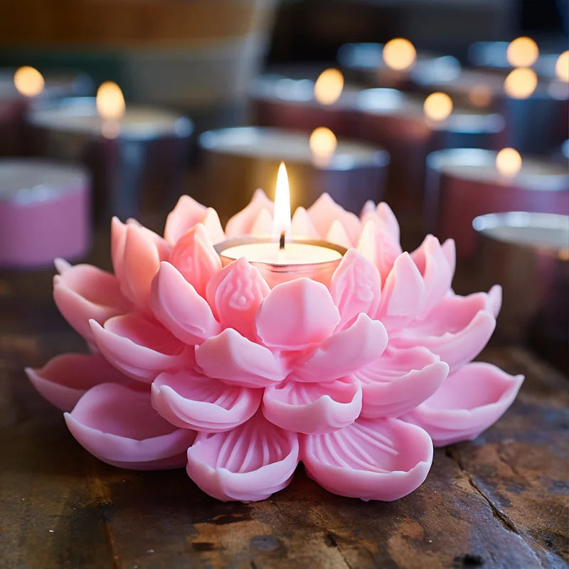 3D Lotus w kształcie świecy silikonowej Lotus ciasto czekoladowa silikonowa forma kwiat piwonii formy żywiczne formy