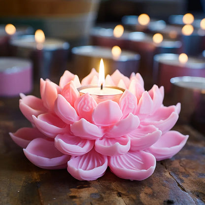 3D lotosová ve tvaru svíčky Silikonové plísně lotosový dort čokoláda silikonová plísní květina plesová svíčka forma pryskyřice formy domácí dekorace