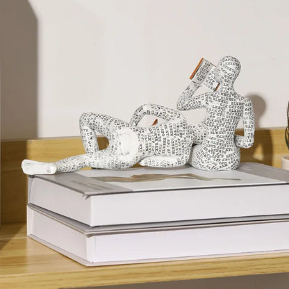Nordic Modern Reading Woman Statue Modern And Simple Living Room Decorative Ornaments  Resin Crafts, Tabletop Sculpture