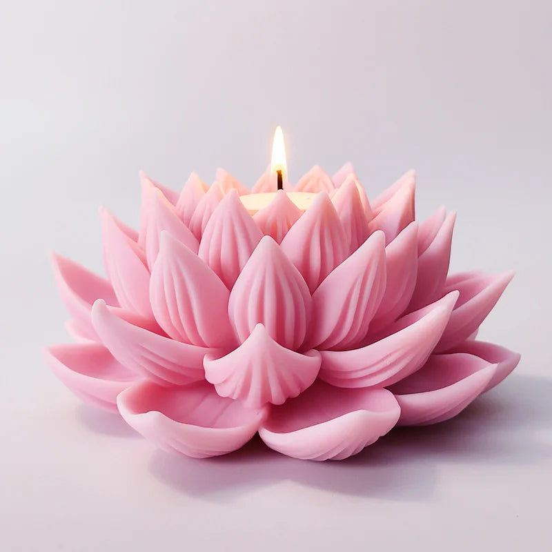 3D lotosová ve tvaru svíčky Silikonové plísně lotosový dort čokoláda silikonová plísní květina plesová svíčka forma pryskyřice formy domácí dekorace