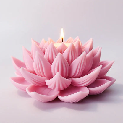 3D Lotus Candle Silicone Mold Lotus Cake Chocolate Silicone Flor Flor Peony Candle Molds Moldes de decoração doméstica Decoração