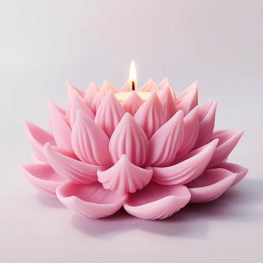 3d lotusformet stearinlys silikone form lotus kage chokolade silikone form blomster peony stearinlys form harpiks forme boligdekoration