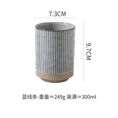 Ceramic Water Cup Creative Japanese Sushi Set Cup Office Water Cup Conference Cup Large Capacity Simple Water Cup Tableware