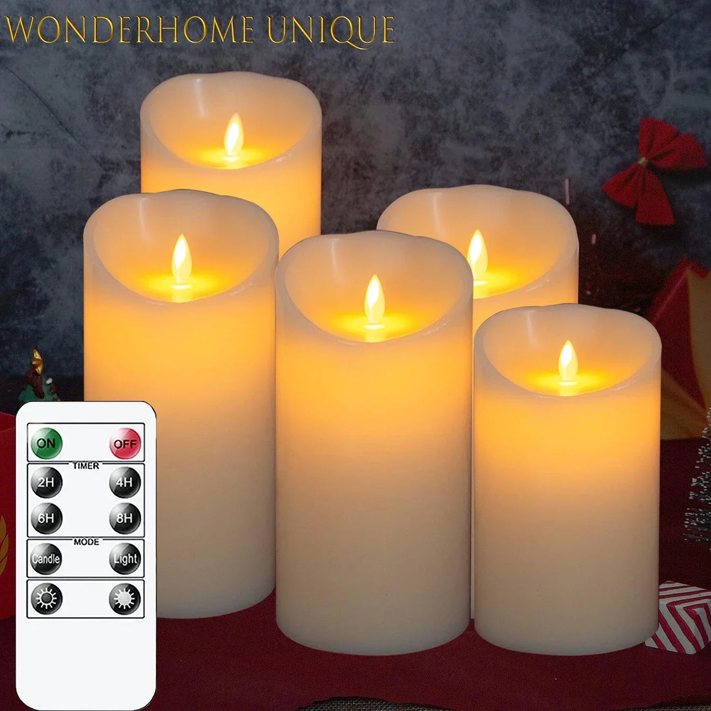 Bezgrzeźwione świece LED z zdalnym sterowaniem i baterią z baterią Obniżającą świecę na domowe przyjęcie świąteczne wystrój świąteczny