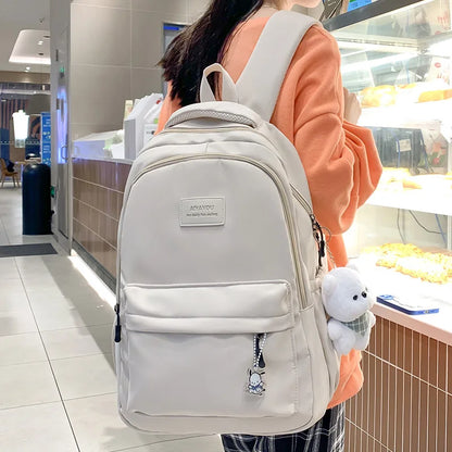 Nieuwe vrouwelijke mode dame hoge capaciteit waterdichte college backpack trendy dames laptop schooltassen schattig meisje reisboek tas cool