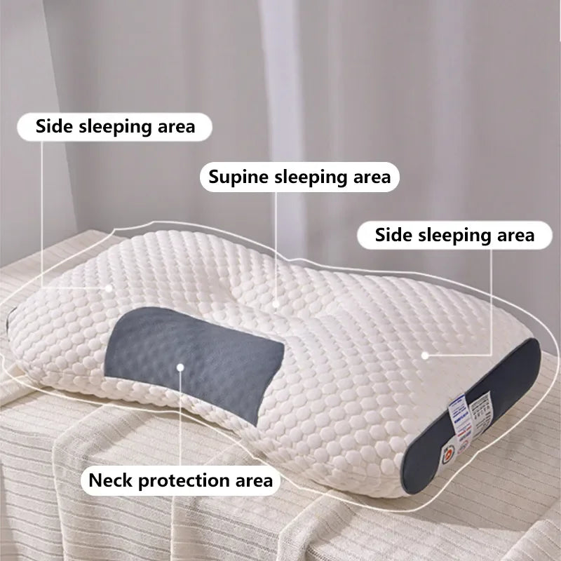 1pc almohada de almohada de cuello para ayudar a dormir y proteger el cuello almohado almohable de almohada lavable de porosidad alta elástica para el hogar del hotel