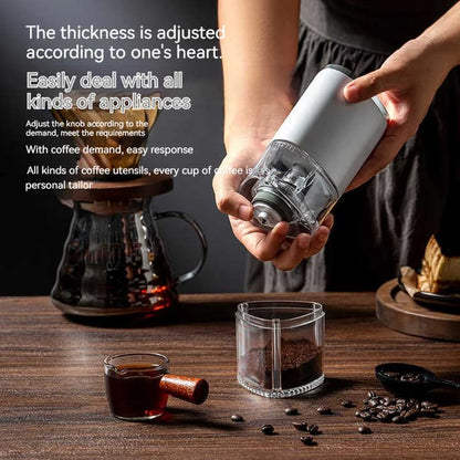 Custom logo Small portable mini home kitchen coffee grinder machine mill automatic USB charging electric coffee grinder