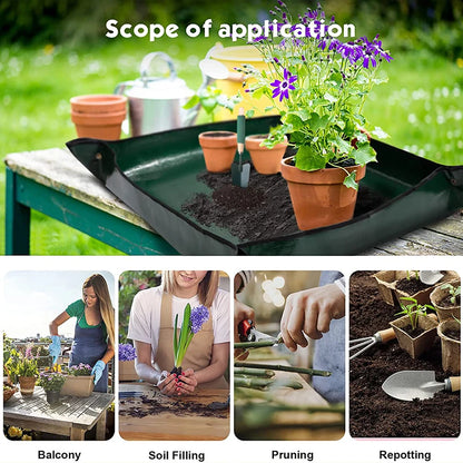 Výsadba Mat Rating Reputting Mat pre vnútorné rastliny opakovane použiteľná záhradná zalievacia podložka Vodotesné kvetinové kvetináče Transplantujúce rohože