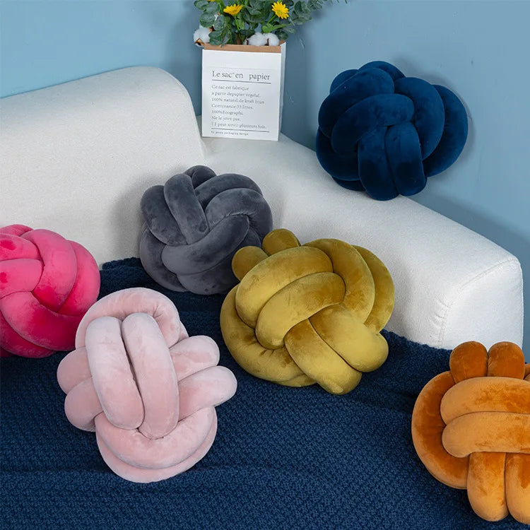 Almohada de bola de lana spandex de dos hebras almohada de almohada de almohada de almohada de terciopelo tejido a mano
