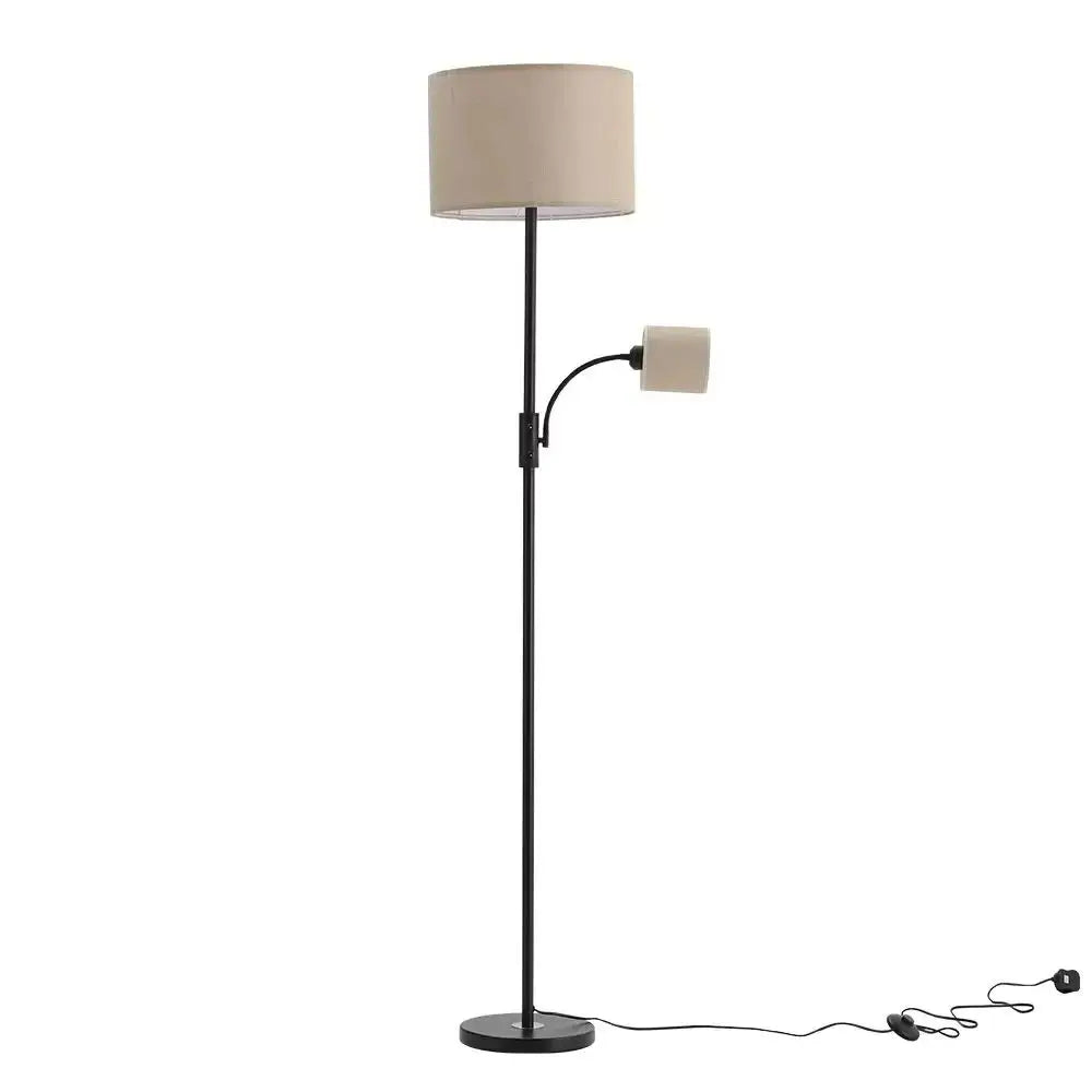 2-Light Floor Standing Lamp with Adjustable Head