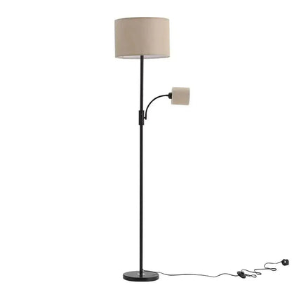 2-Light Floor Standing Lamp with Adjustable Head