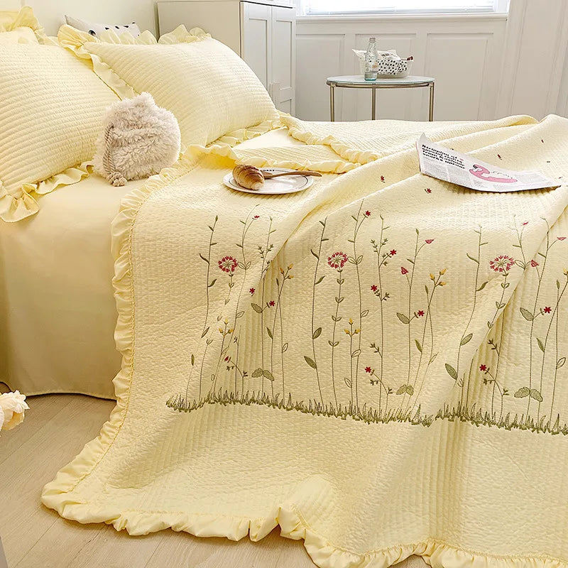 Novi šifon ljetni prekrivač set prekrivena djevojčica oprana pamučnim omotanim poklopcem s dvostrukim krevetom