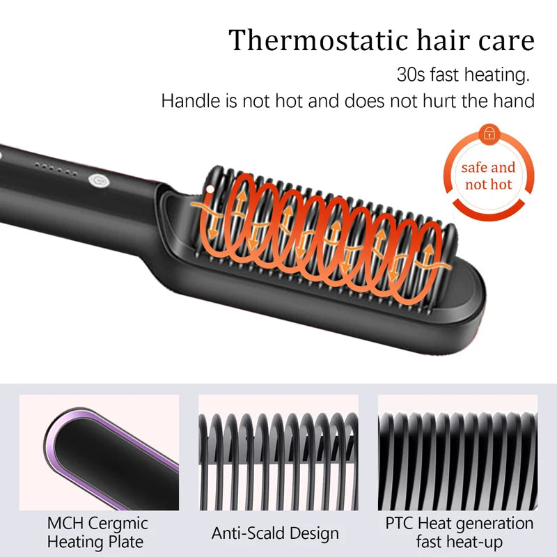 Vlasový kartáč na horký vzduch hřeben narovnání sušičky Styler Air Hot Air Brush Ploch