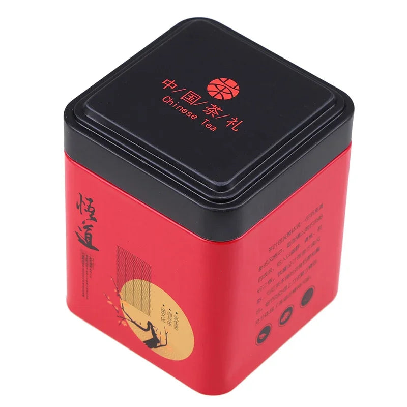 Mini Iron Tin Storage Box Tea Coffee Caddy Square Sealed Packaging Box Canister Vintage Tea Cans Kitchen Storage Container Jar