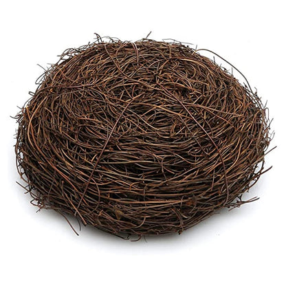 Nest del nido di uccelli rattan rotondi artigianato nido di uccello naturale secco a mano per decorazioni da giardino per uccelli