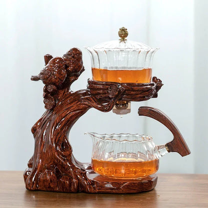Heat-resistant Glass Teapot Holder Base Tea infusers Tea Ware Automatic Tea Set  Making  Kungfu Teapot