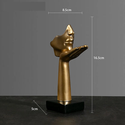 Resin Abstract Mask Statues European Miniature Figurines for Interior Home Office Study Desktop Figure Ornament Decor Gift