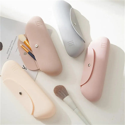Kosmetisk taske Makeup Børsteopbevaringspose Bærbar rejsevask toiletartikler Arrangør Silikone Vandtæt snavsesistent 2023 Ny