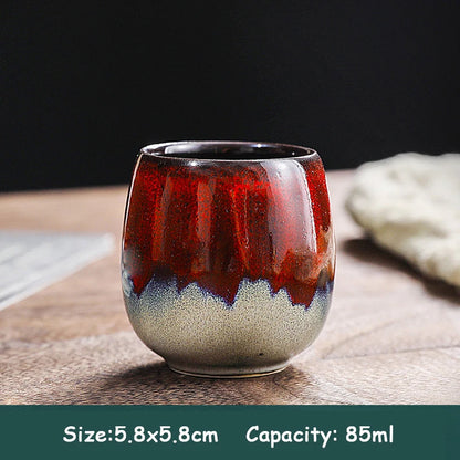 85/160ML Japanese Style Teacup Water Cup Stoneware Ceramic Coffee Cups Kiln Change Kungfu Teacup Beer Tea Mug Cuisine Drinkware