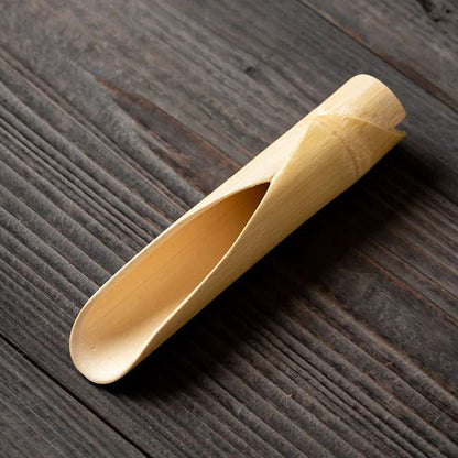 Handmade Bamboo Tea Scoop Traditional Zen Kung Fu Teaware Accessories Kitchen Seasoning Dispenser Tool Coffee Bean Spoon Shovel