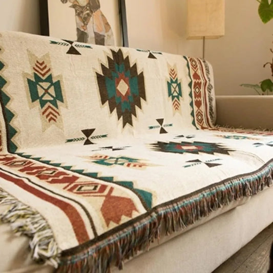 Pături tribale covoare indiene în aer liber de camping pătură de picnic boho pături decorative pentru paturi pentru căde