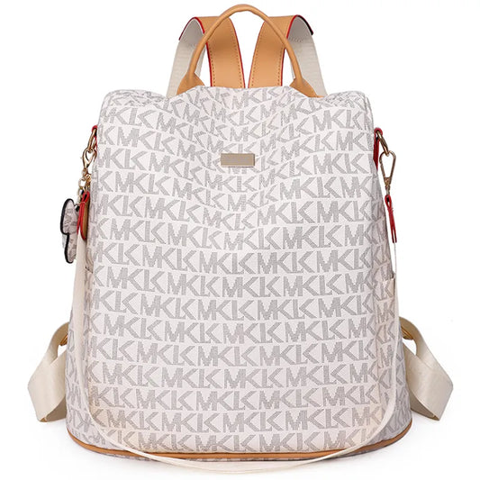 2023 Grote capaciteit Anti -diefstal Backpacks mode bedrukte PVC -rugzak Mommy Travel Bags Dames Small Brand Designer School Tassen