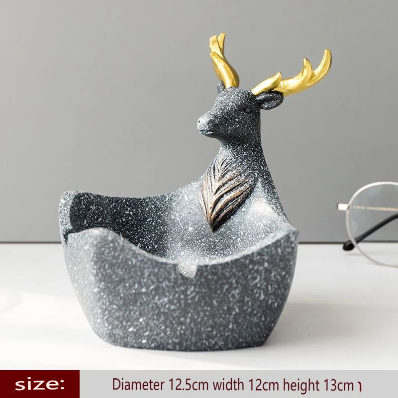 Dog Ashtray Decorative Bulldog Animal Large Capacity Storage Box Ceramic Crafts Ornaments Men Gift Cinzeiro Decorativo Cendier