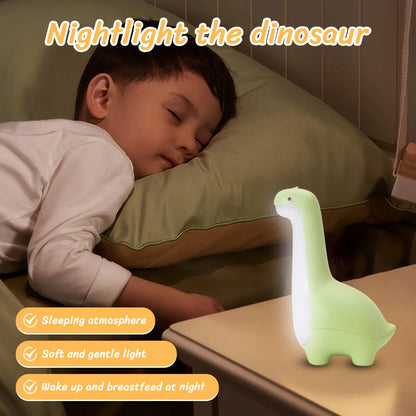 Long Necked Dinosaur Light USB Charging Soft Light With Sleeping Light Children's Cartoon Bedside Feeding LED Cute Night Light