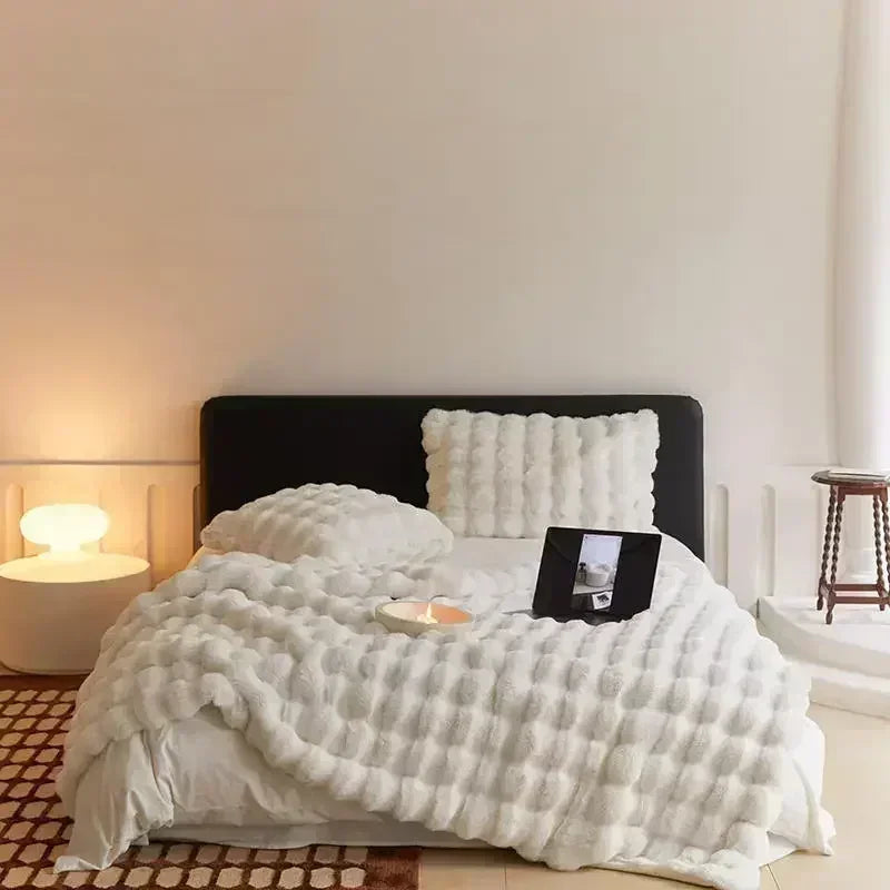 Manta de pieles de imitación toscana para calidez de lujo invernal mantas súper cómodas para camas manta de invierno caliente de gama alta para sofá