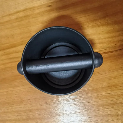 1pc Mini Absorbent Espresso Knock Box Household Straight Mouth ABS Plastic Coffee Knocking Slag Bucket