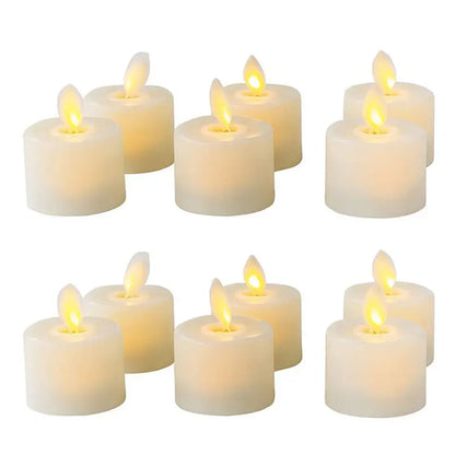 4 ou 6 bougies de mèche émouvante sans flamme avec télécommande Mariage d'église de Noël réaliste fausse bougie électronique LED Wedding
