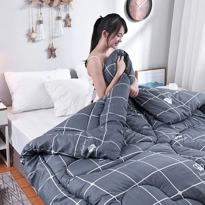 Summer Quilt Set Queen Size Lightweight Bedspread Ultrasonic Blanket Light Coverlet for All Season Comforter Bedding Decor