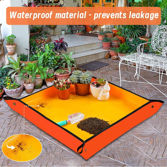 Flower Pots Transplanting Mats Gardening Planting Mat PE Plant Repotting Mat Foldable Waterproof Gardening Potting Pad