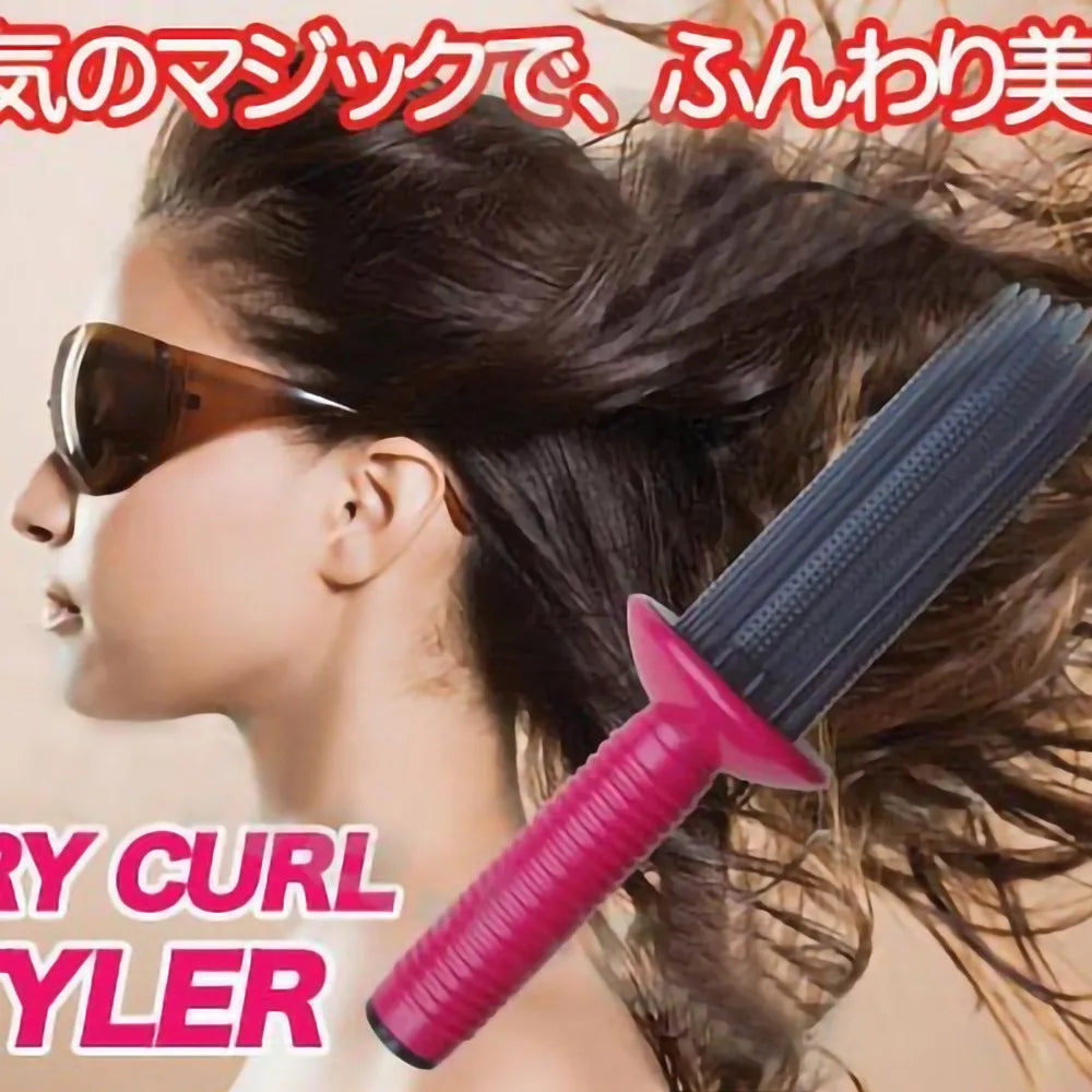 Udsøgt hår curler kamme hår fluffy styling curler varmefrit curling hårbørste rulle værktøj Kvinder professionelt apparat