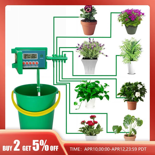 Micro Micro Home Drip Irrigação Kits System Sprinkler com controlador inteligente para jardim, uso interno de bonsai