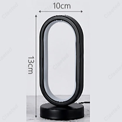 LED Oval Desk Lamp Retro Simple Dimmable USB Plug-in Bedroom Bedside Lamp Warm Bar Restaurant Atmosphere Decoration Lighting