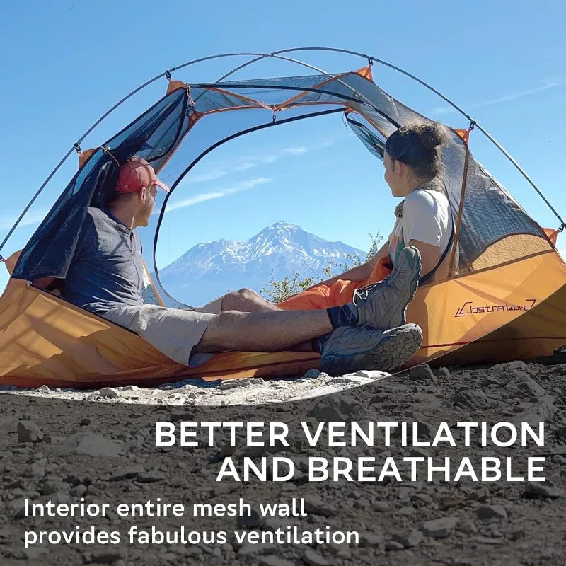Clostnature Lightweight Rackpacking Tente - 3 saison Ultralight Imperproof Camping Tent, grande taille de configuration facile pour la famille,