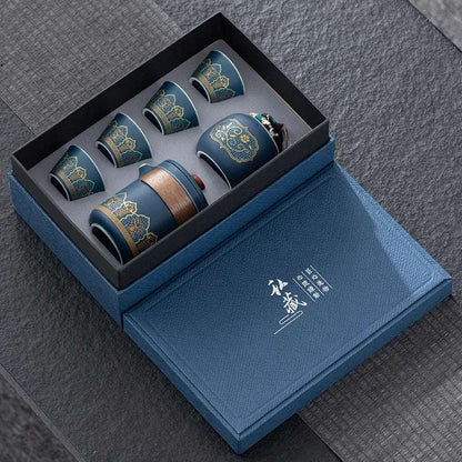 Retro Style Tea Set Gift Box Set Fast Ceramic Business Gifts Company Staff with Hand Gifts