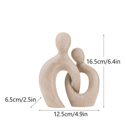 Vilead Resin Abstract Figurines Wedding Gifts Anniversary Couple Statue Boyfriend Girlfriend Lovers Figure Sculptures Shelf Pop