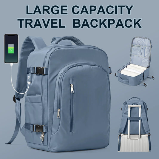Mochila de viagem para laptop para mulheres de grande capacidade EasyJet Backpack 45x36x20 Ryanair 40x20x25, mochila masculina de cabine