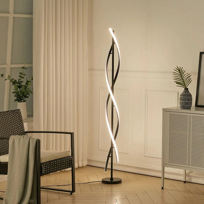Black 60W Modern LED Floor Lamp for Living Room