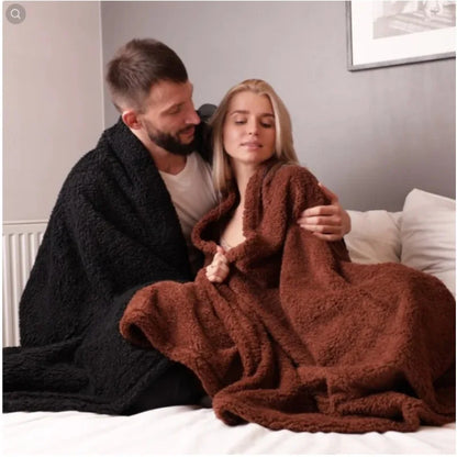 Cuplu pătură romantică de iarnă caldă caldă confortabilă cu pătură, pătură de dimensiuni regele, cu o pătură de dimensiuni, 100% impermeabil și rezistent la pete rezistent la pachete