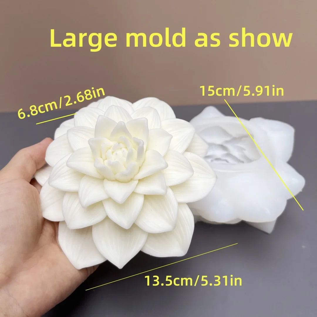 New 3D Rose Bouquet Candle Silicone Mold Chrysanthemum Flower Cluster Resin Mold Flower Peony Gypsum Mold Valentine's Day Gift