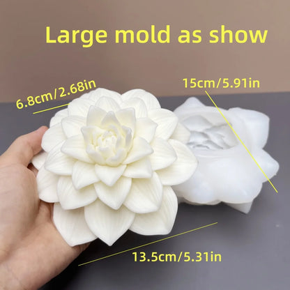 New 3D Rose Bouquet Candle Silicone Mold Chrysanthemum Flower Cluster Resin Mold Flower Peony Gypsum Mold Valentine's Day Gift