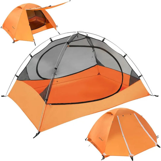 Clostnature Lightweight Backpacking Telt - 3 sesong ultralett vanntett campingtelt, stor størrelse enkelt oppsett telt for familie,