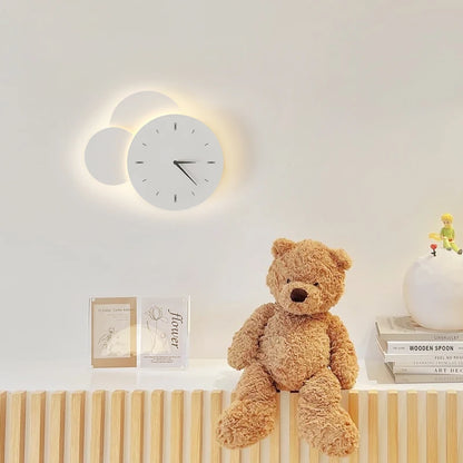 Modern LED Clock Wall Lamps For Bedside Corridor Aisle Hotel Living Room Foyer Kitchen Porch Lights Luminaria Indoor Lighting