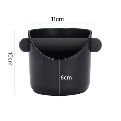 1pc Mini Absorbent Espresso Knock Box Household Straight Mouth ABS Plastic Coffee Knocking Slag Bucket