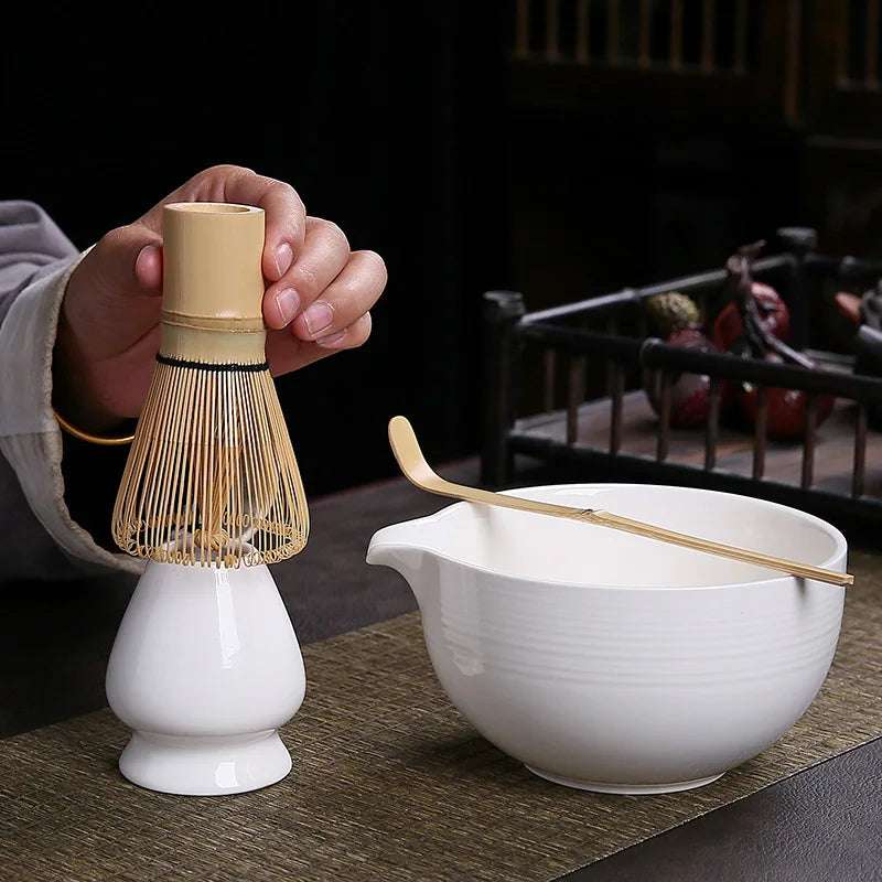 Teaware Matcha Tools Japanese Ceremony Matcha Suit Whisk Matcha Green Tea Chasen Holder Stand Bowls Tray Plate Accessories