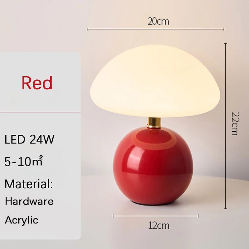 A pink/orange/red/white/beige USB socket decorative table lamp for room light decorative lamp, night light, desk light.